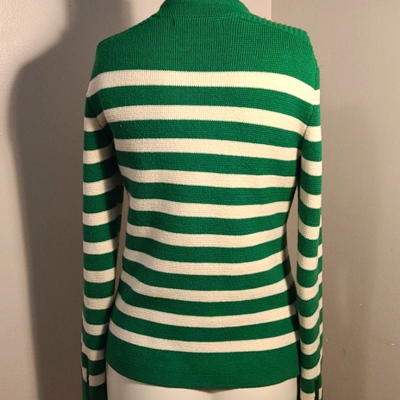 GAP green striped cotton sweater - Picture 8 of 13